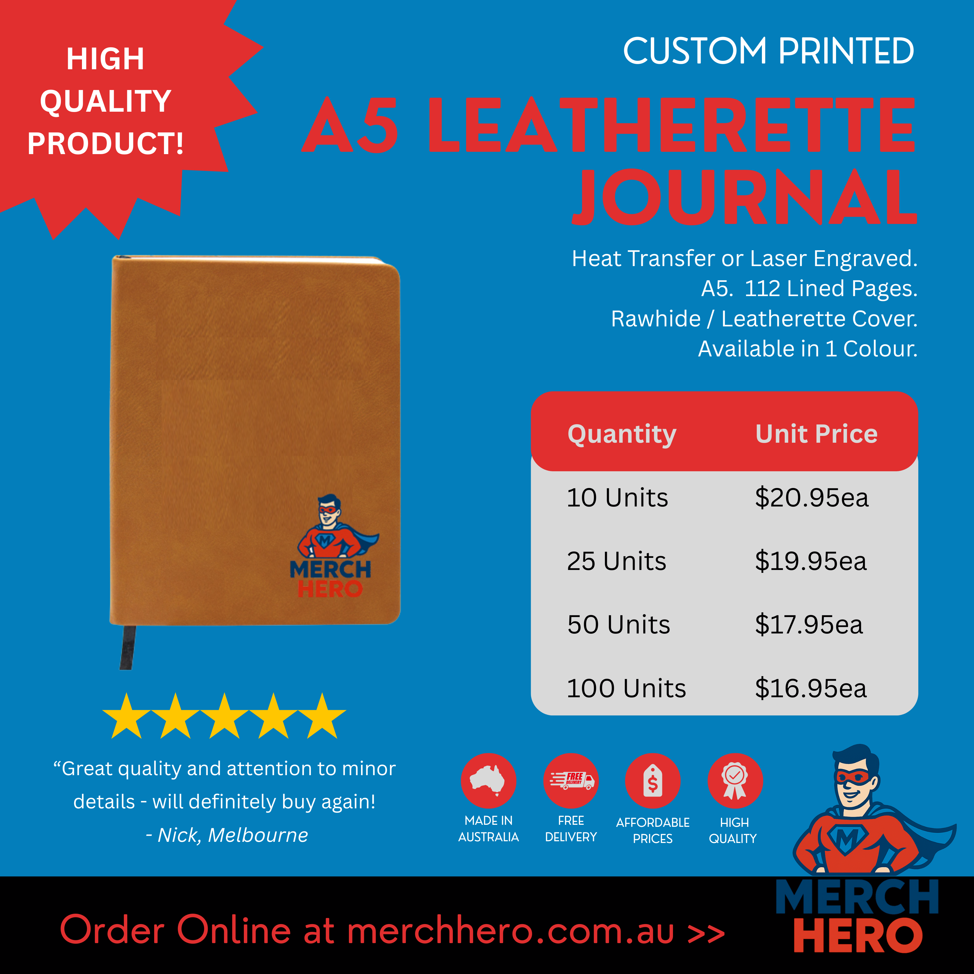 A5 Leatherette Journal