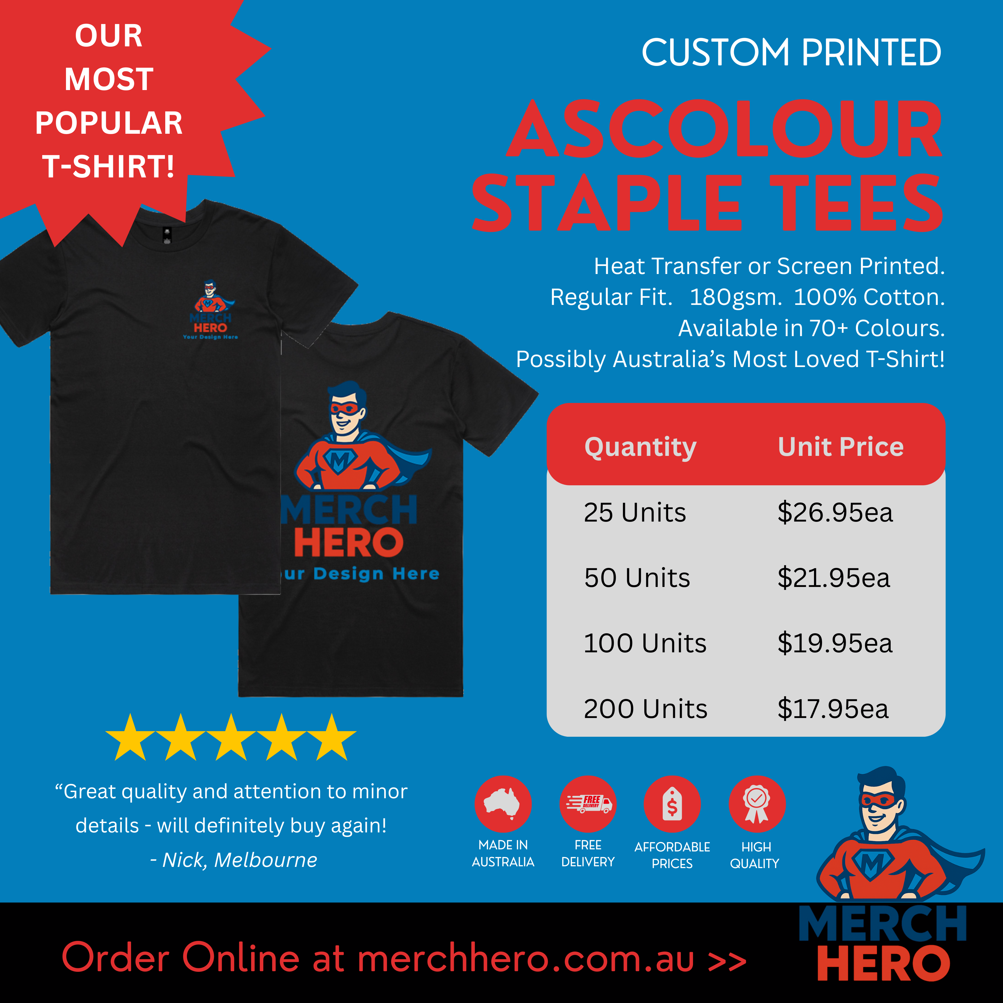 ASColour Men's Staple T-Shirt